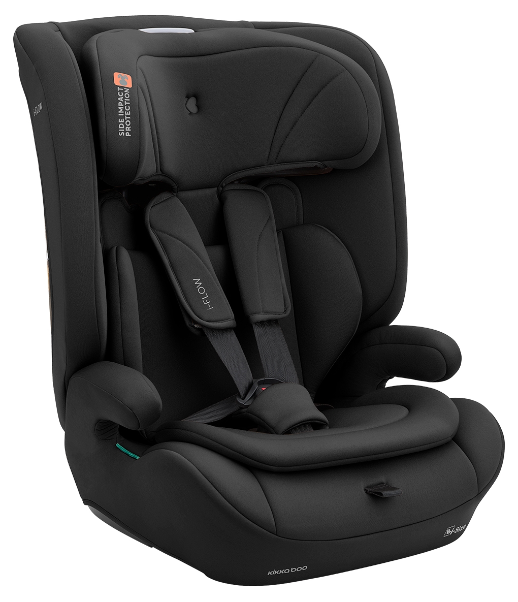 Scaun auto KikkaBoo - i-Flow, i-Size, 76-150 cm, Negru