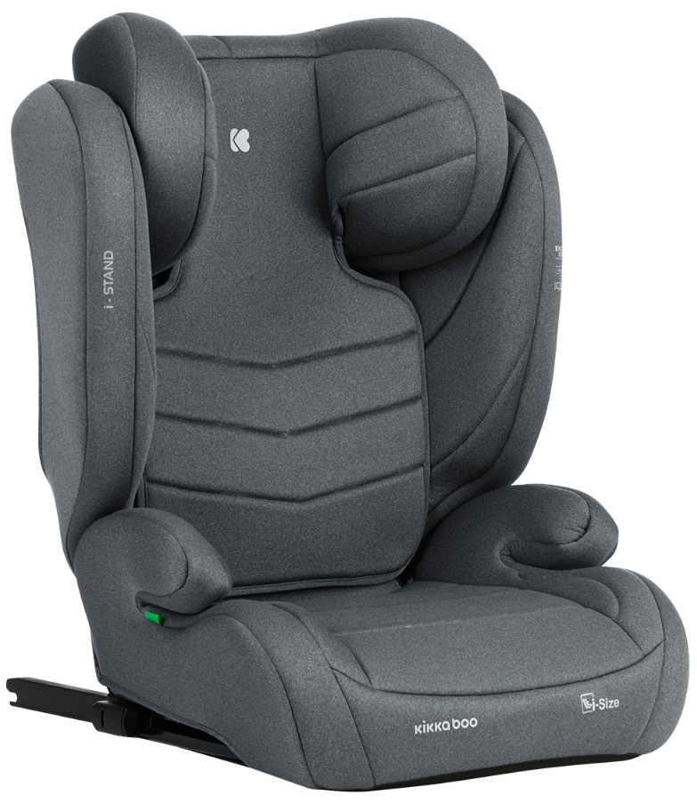 Scaun auto KikkaBoo - i-Stand, IsoFix, i-Size, 100-150 cm, Dark Grey
