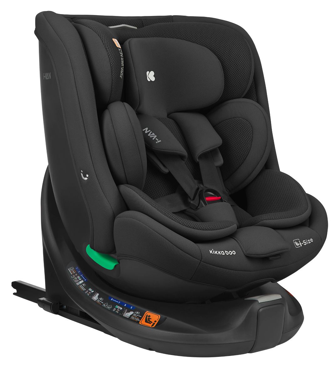 Scaun auto KikkaBoo - i-Van, 360°, IsoFix, i-Size, 40-150 cm, Black