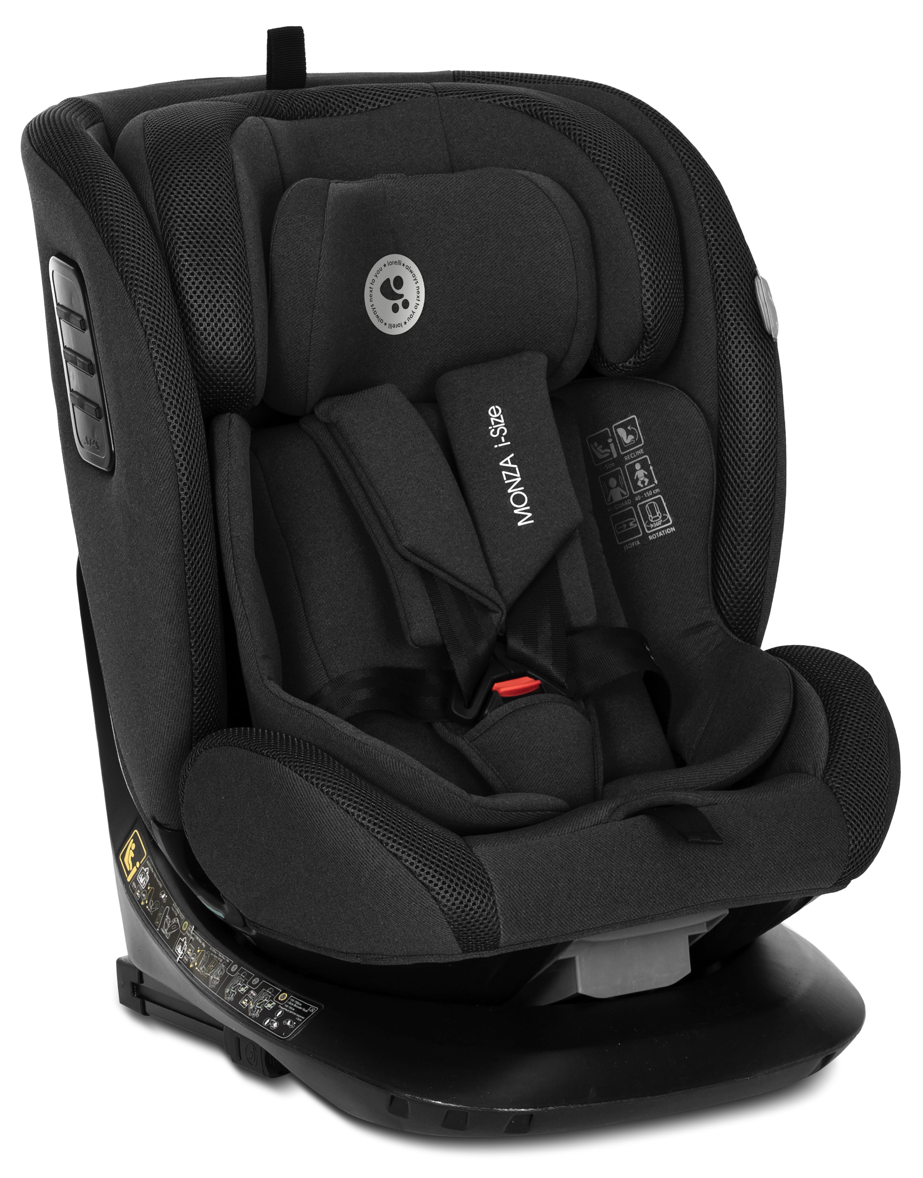 Scaun auto Lorelli - Monza, 360°, IsoFix, i-Size, 40-150 cm, Black