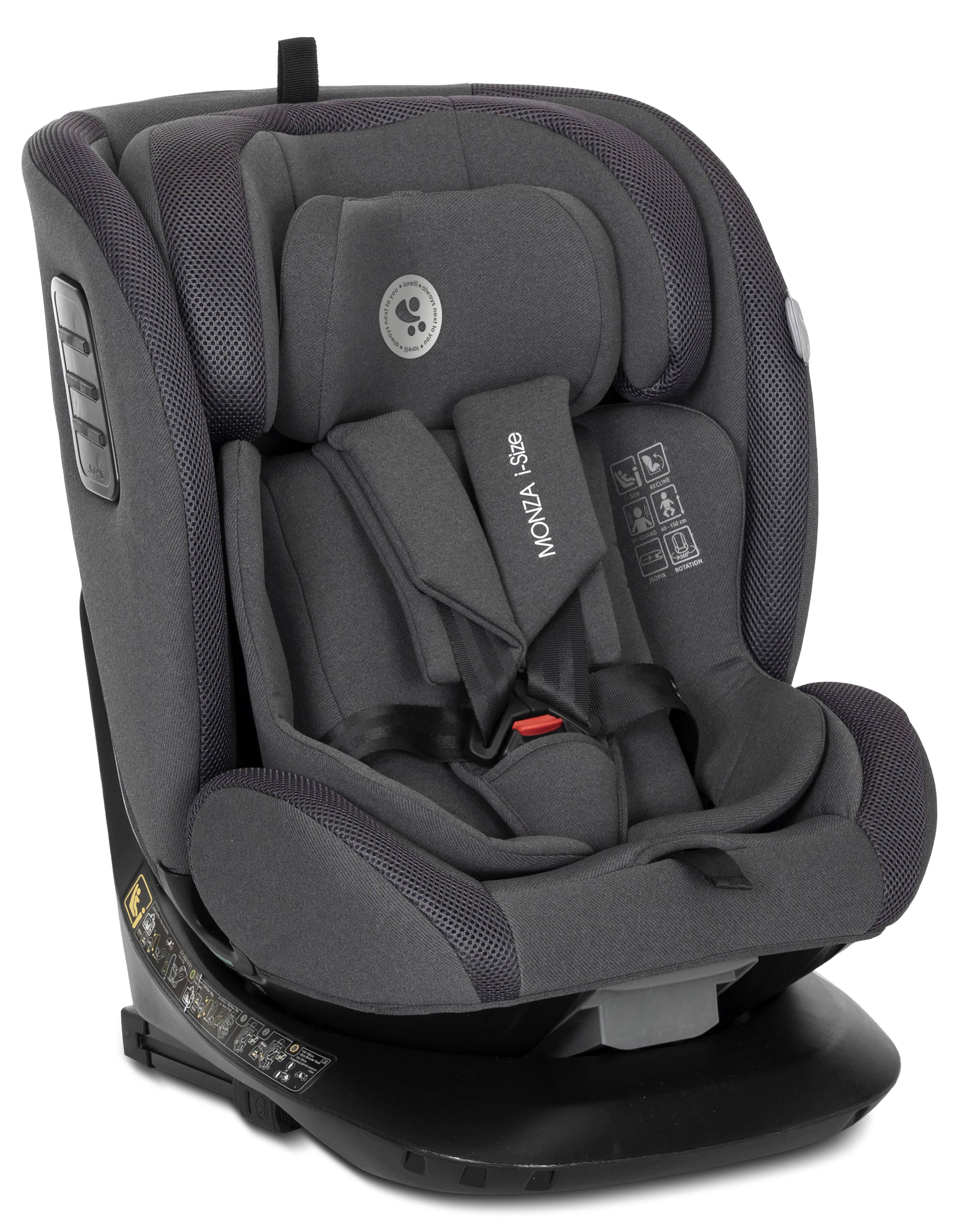 Scaun auto Lorelli - Monza, 360°, IsoFix, i-Size, 40-150 cm, Grey