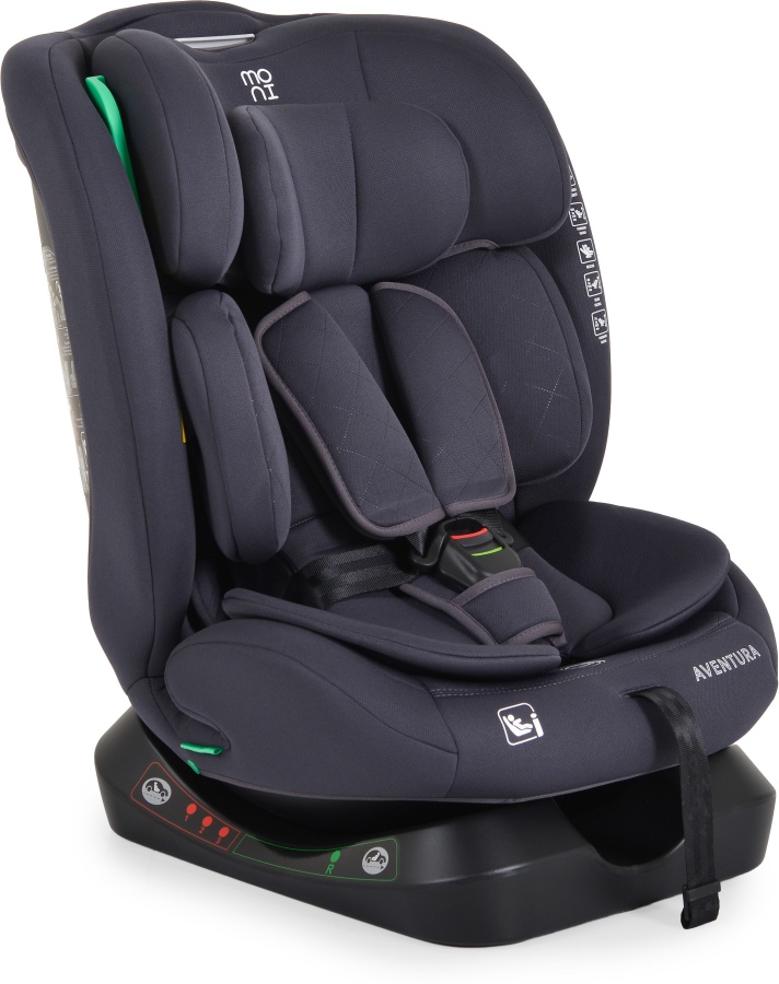 Scaun auto Moni - Aventura, i-Size, 40-150 cm, Grey