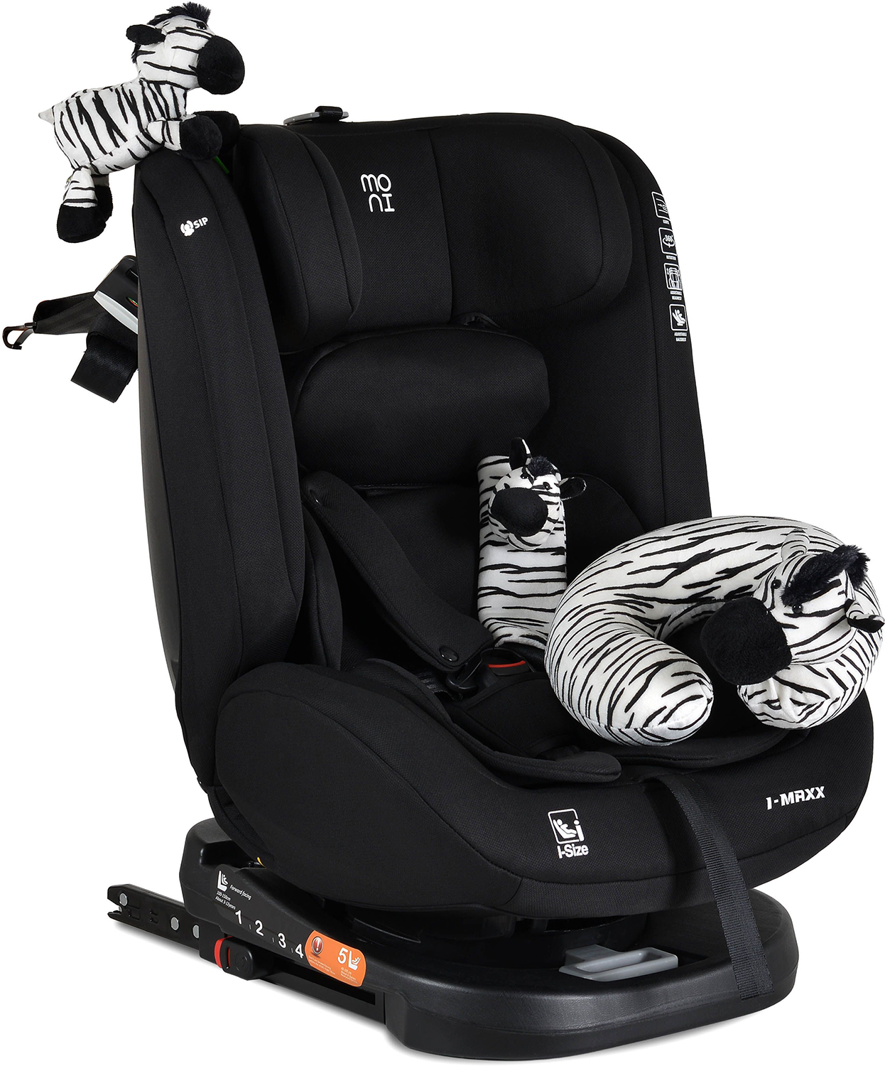 Scaun auto  Moni - i-Maxx, i-Size, IsoFix, 40-150 cm, Midnight Black
