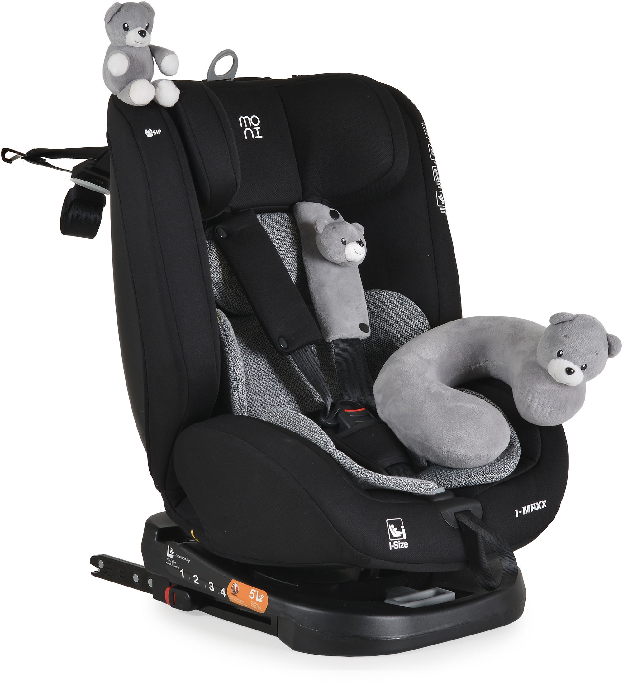 Scaun auto  Moni - i-Maxx, i-Size, IsoFix, 40-150 cm, Space Gray