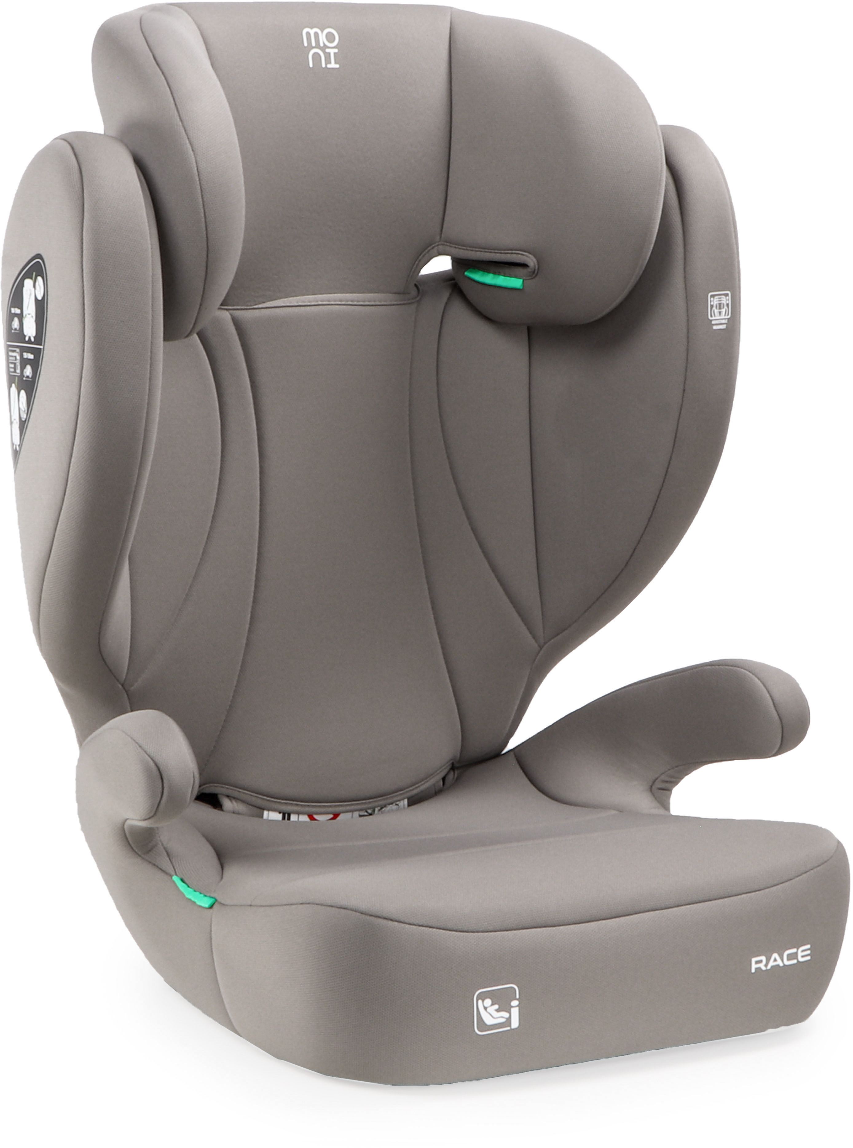 Scaun auto Moni - Race, i-Size, 100-150 cm, Cool Beige