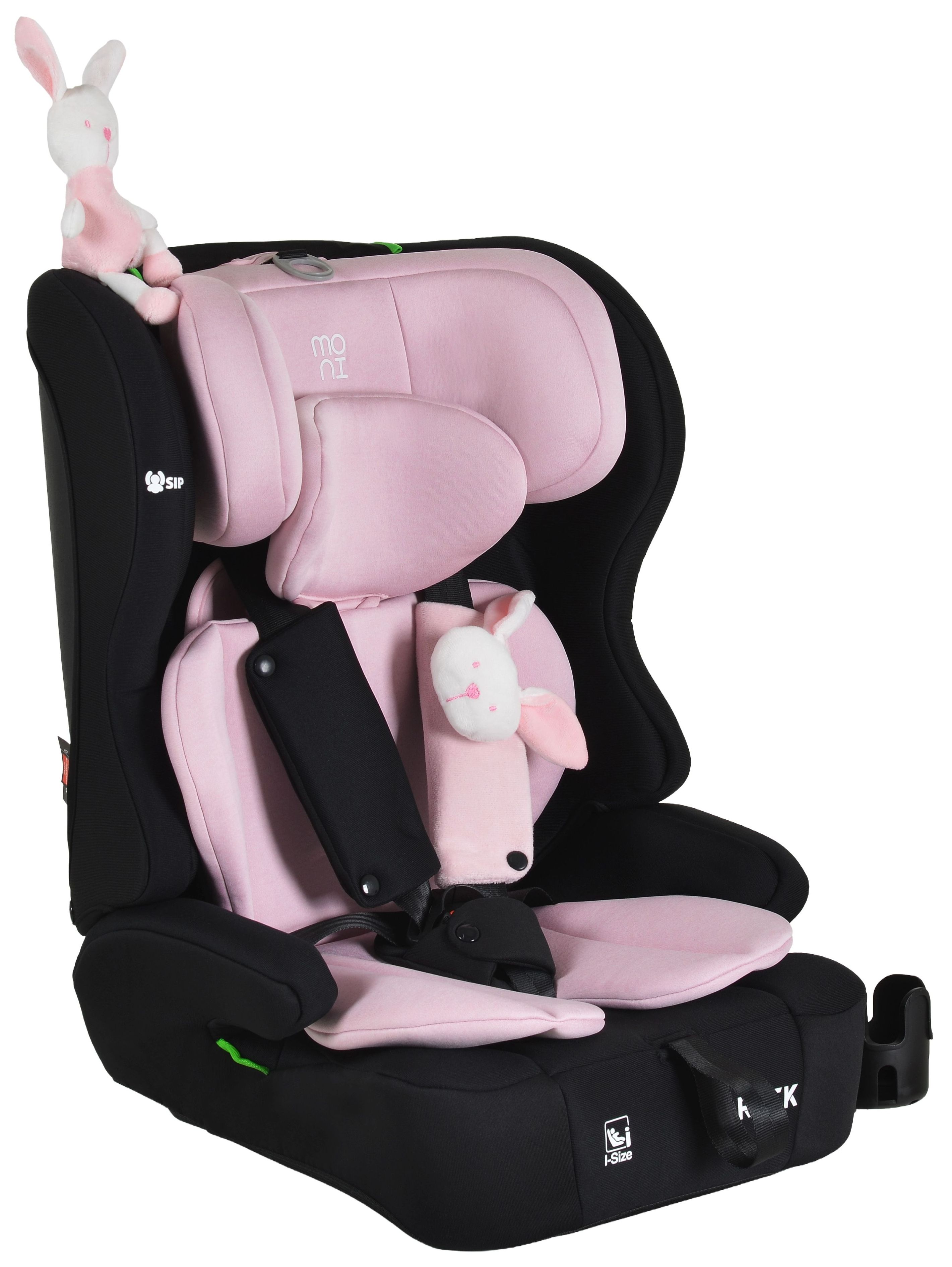 Scaun auto Moni - Rock, i-Size, 76-150 cm, Baby pink