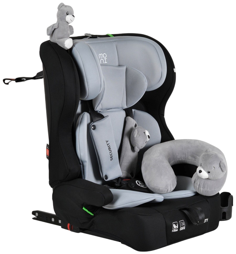 Scaun auto Moni - Security, IsoFix, i-Size, 76-150 cm, Space-grey