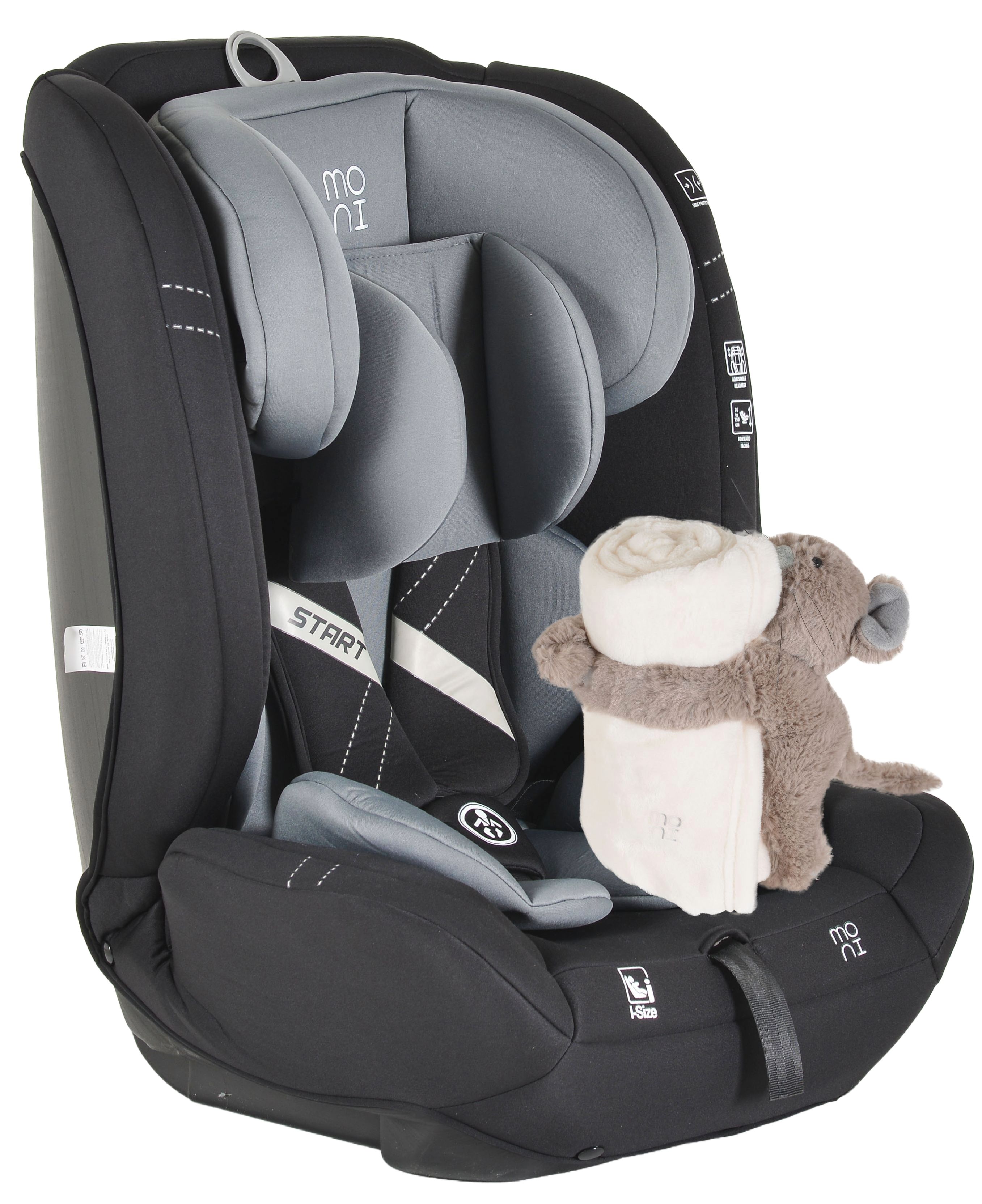 Scaun auto  Moni - Start, i-Size, 76-150 cm,gri + cadou