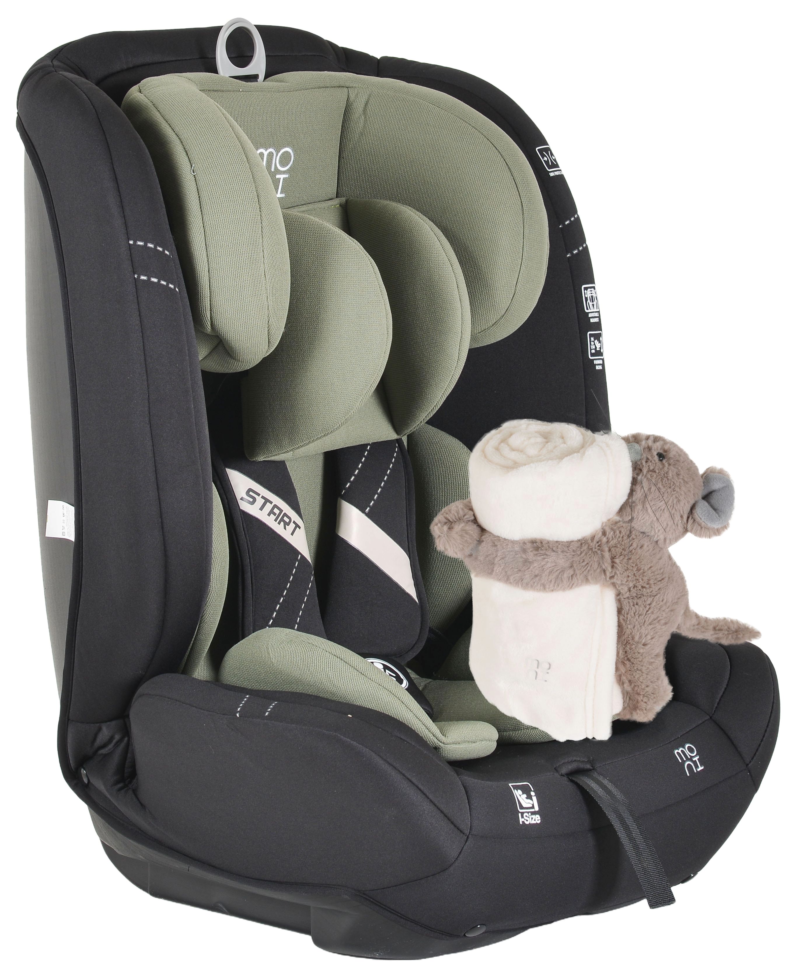 Scaun auto  Moni - Start, i-Size, 76-150 cm, verde+ cadou