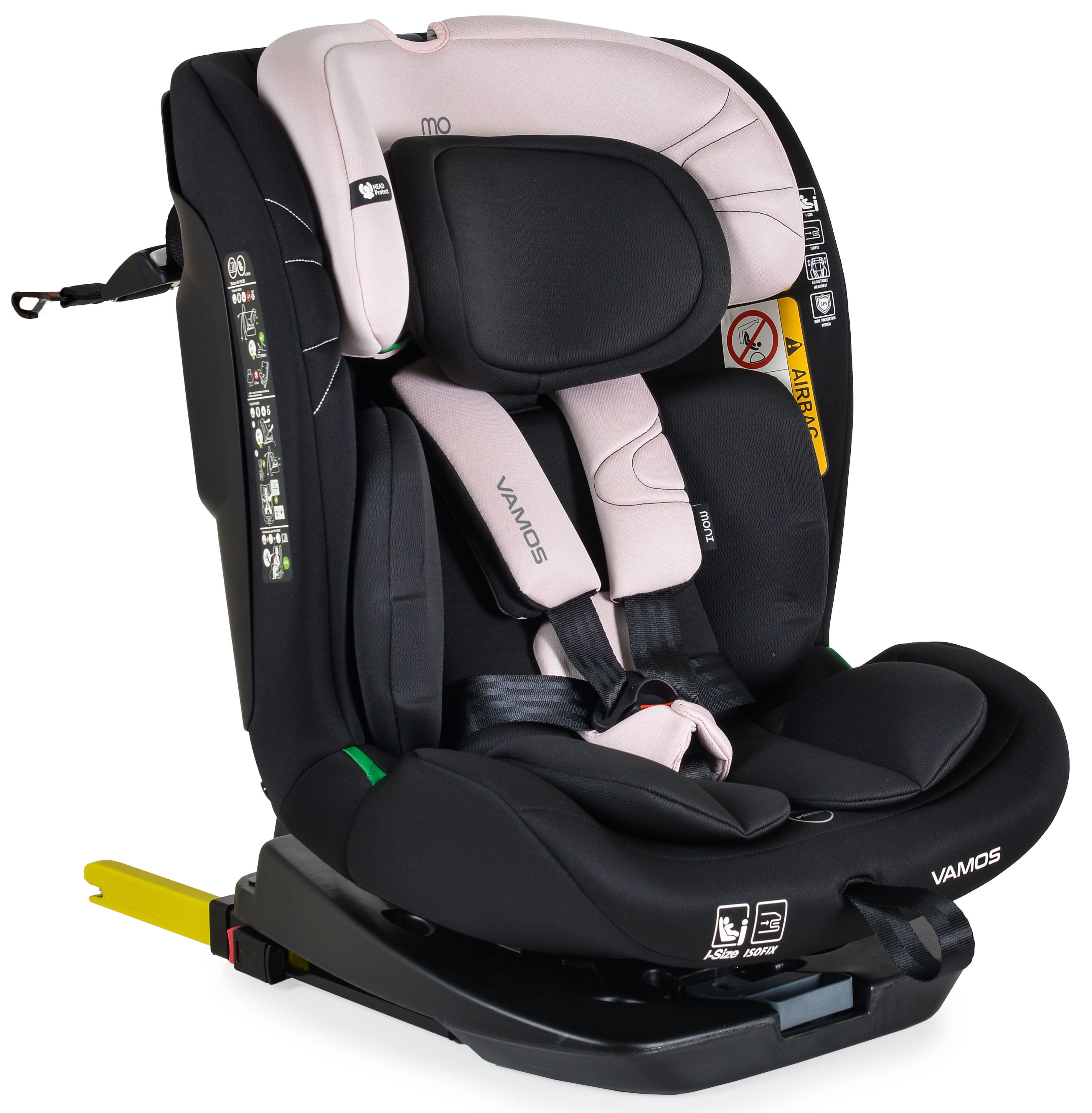 Scaun auto Moni - Vamos, i-Size, IsoFix, 360°, 40-150 cm, Baby pink