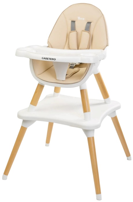 Scaun de masă pentru copii 2 în 1 Caretero - Tuva, Beige