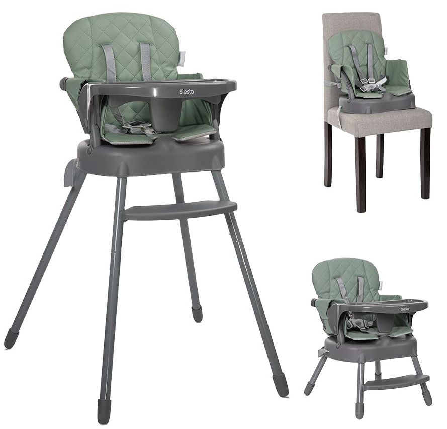 Scaun de masă 3 în 1 Lorelli - Siesta, Green Leather
