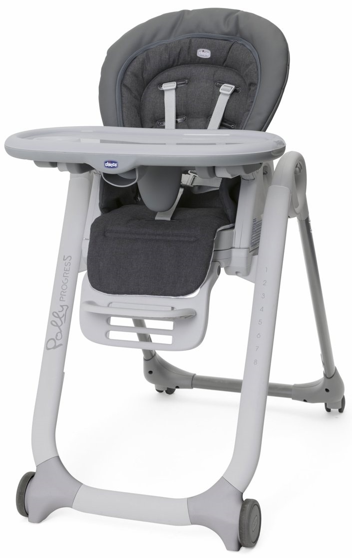Scaun de masă pentru copii 5 în 1 Chicco - Polly Progress, Grey Melange