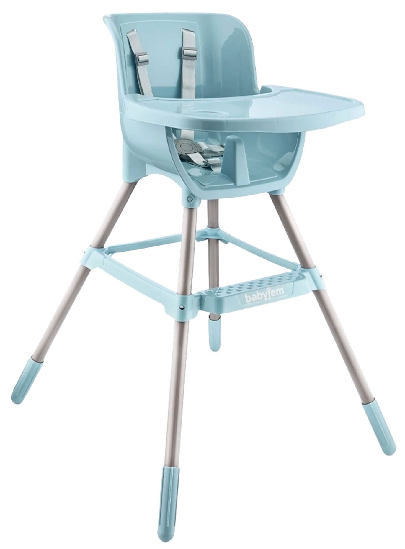 Scaun înalt BabyJem - Soft Blue