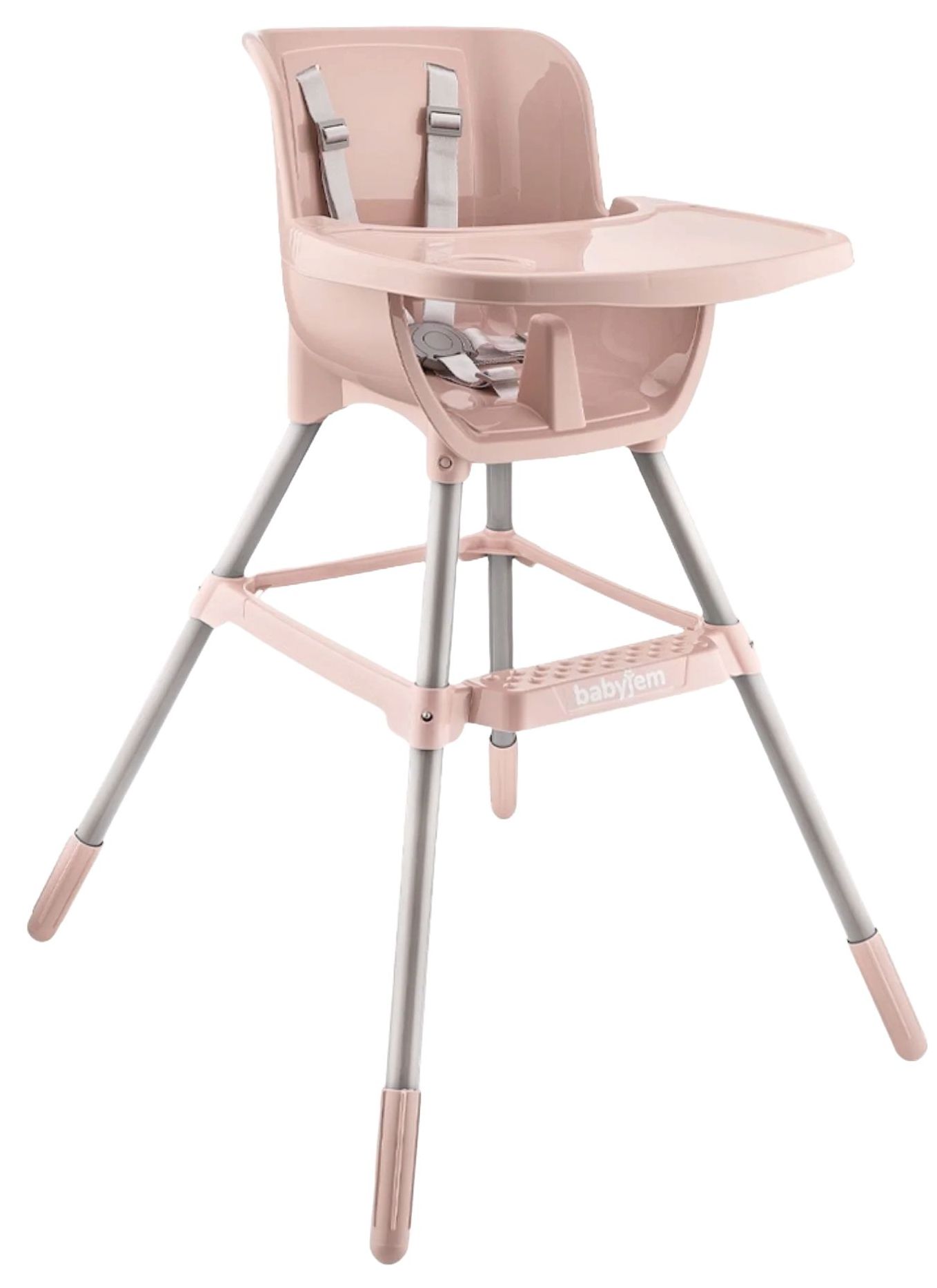 Scaun înalt BabyJem - Soft Pink