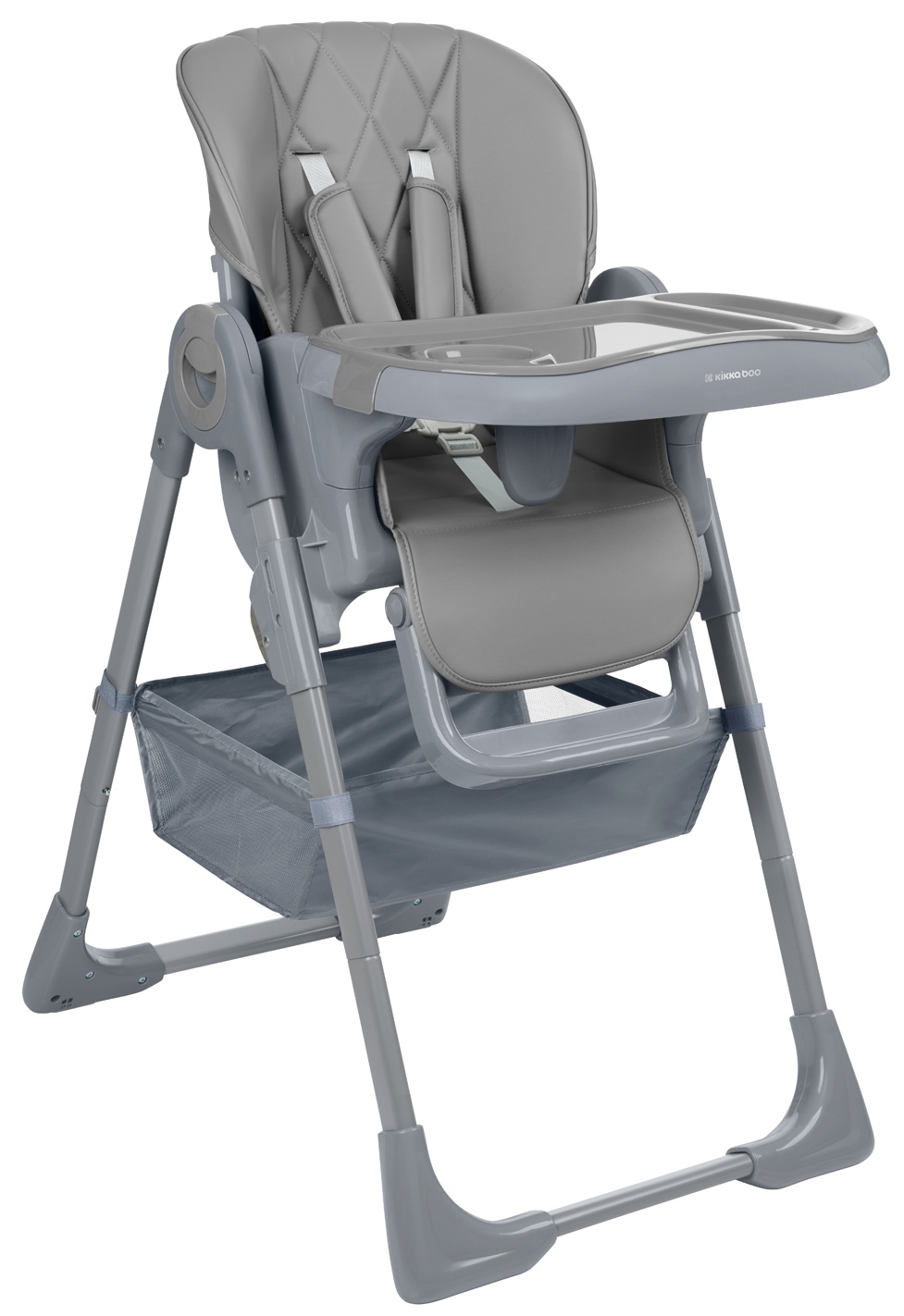Scaun de masă pentru copii KikkaBoo - Comfy+, Grey