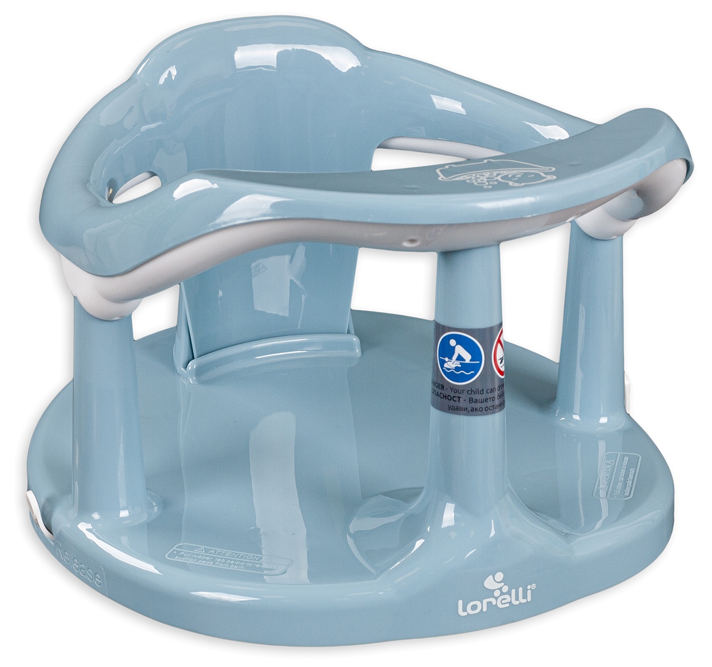 Scaun de baie Lorelli - Happy Bubbles, Stone Blue Bear
