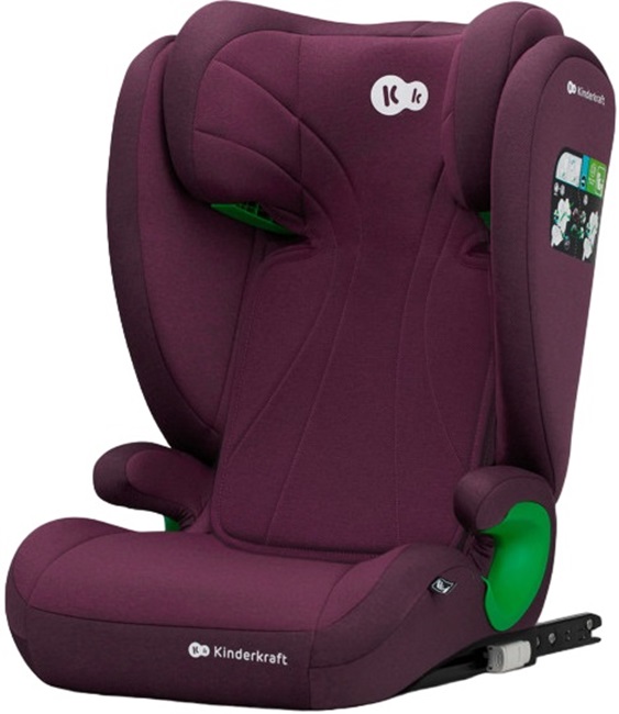 Scaun auto KinderKraft - Junior Fix 2, IsoFix, i-Size, 100-150 cm, Cherry Pearl