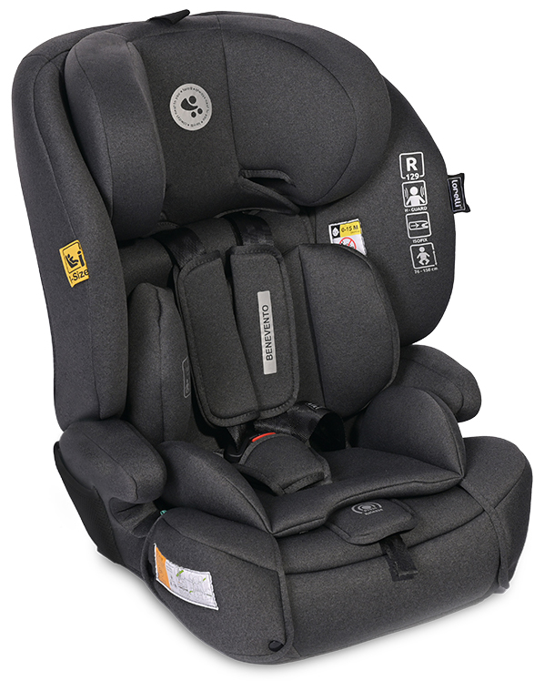 Scaun auto Lorelli - Benevento, i-Size, Isofix, 76-150 cm, Black Jasper