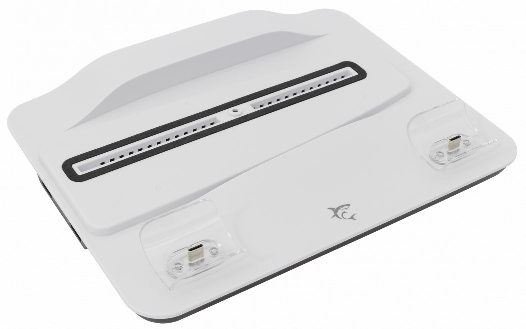 Suport pentru consolă + stație de încărcare de andocare White Shark - Guard, white (PS5)