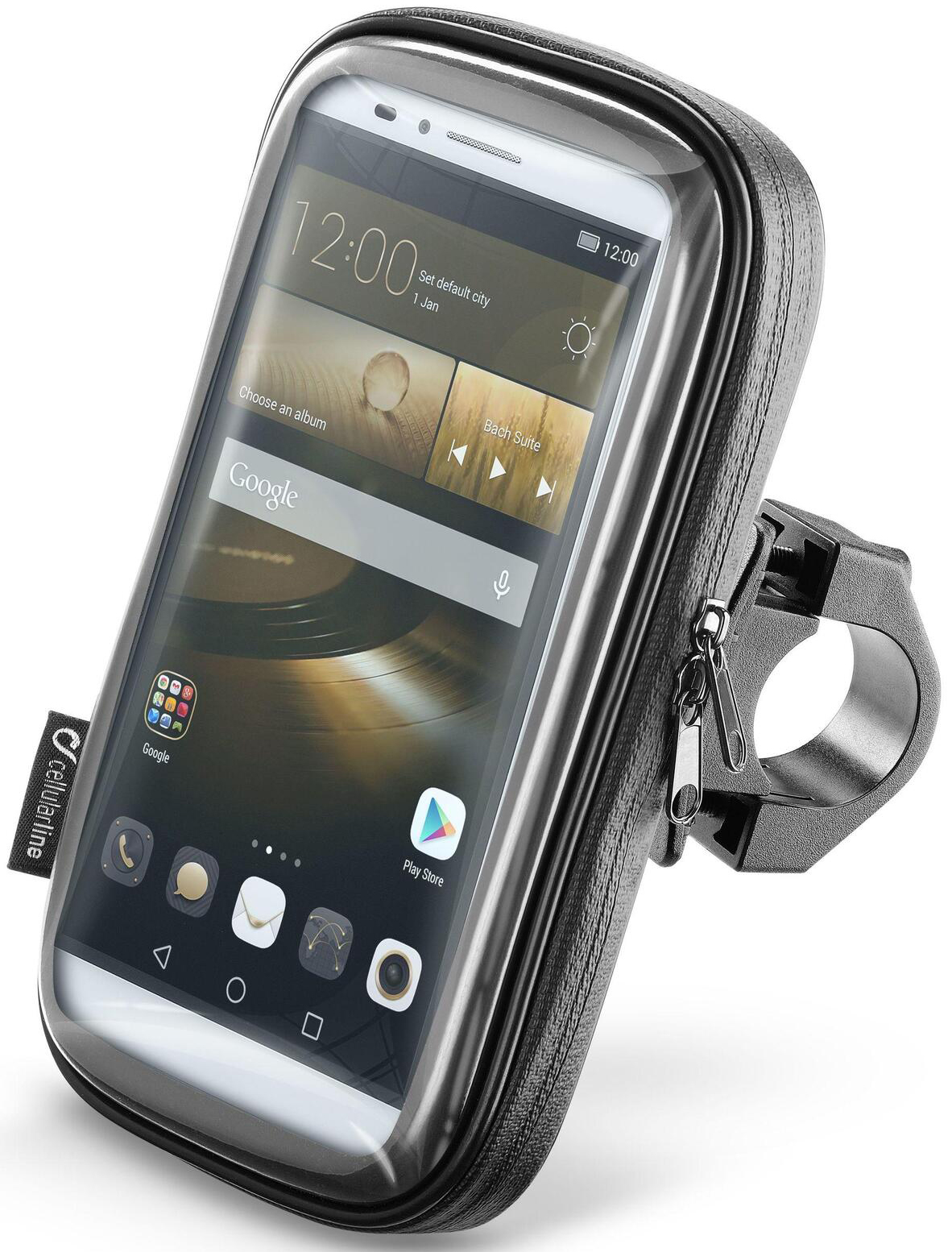 Suport pentru motocicletă Cellularline - Interphone, 6.5'', negru