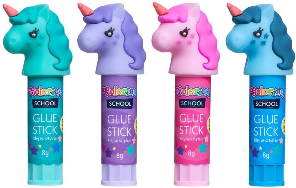 Lipici uscat Colorino School - Unicorni, PVP, 8 g, sortiment