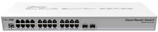 Comutator Mikrotik - CRS326-24G-2S+RM Dual Boot, 24 porturi, alb
