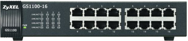 Switch ZyXEL - GS1100-16, 16 porturi, încastrat, negru