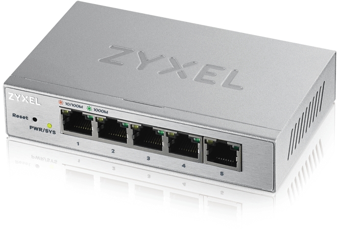 Switch ZyXEL - GS1200-5, 5 porturi, argintiu