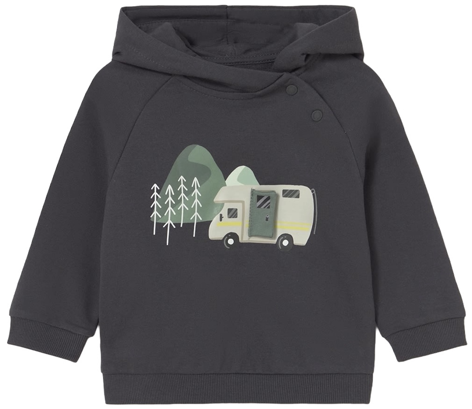Hanorac cu mânecă lungă Mayoral - Motive de camping, gri, 18 luni