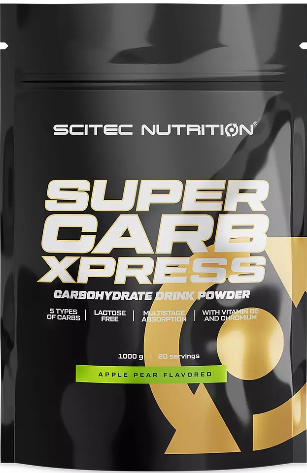 Super Carb Xpress, măr și pară, 1000 g, Scitec Nutrition