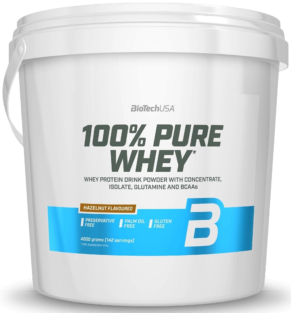 100% Pure Whey, alune de pădure, 4000 g, BioTech USA