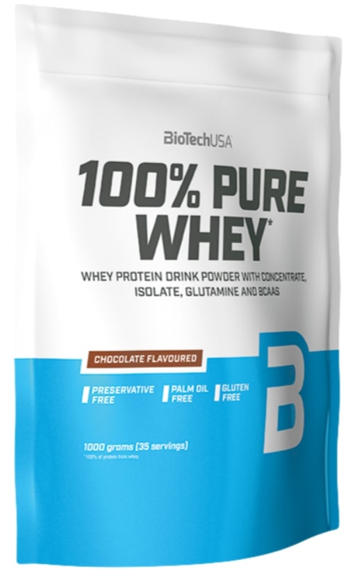 100% Pure Whey, ciocolată, 1000 g, BioTech USA