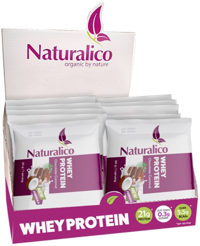 Whey Protein, înghețată de vanilie, 24 pliculețe, Naturalico