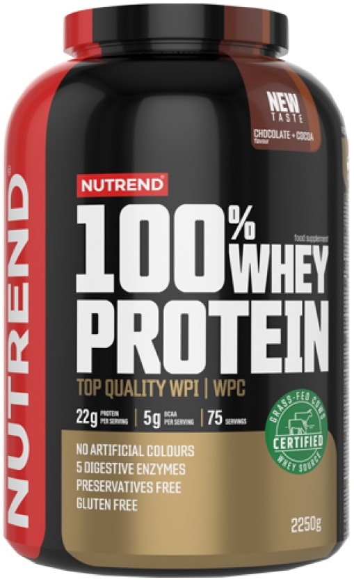 100% Whey Protein, ciocolată cu cacao, 2250 g, Nutrend