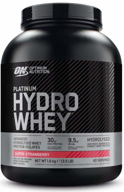 Platinum Hydro Whey, căpșună, 1.6 kg, Optimum Nutrition