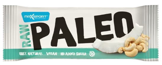 Baton Proteic Raw Paleo cu Cocos si Caju, 50 g, Max Sport - imagine 2