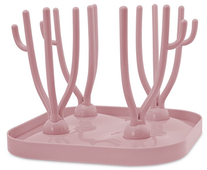 Uscător pentru biberoane Lorelli Baby Care - Blush pink