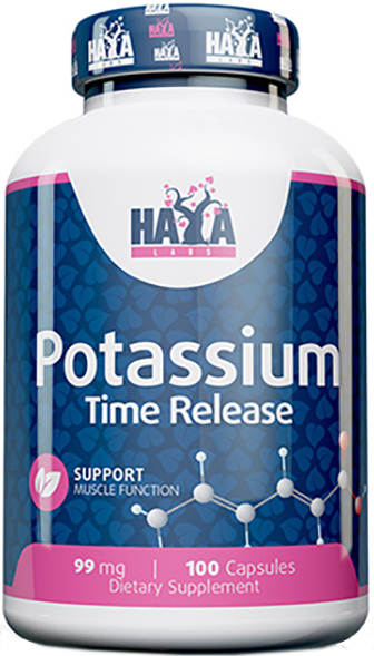 Sustained Release Potassium, 99 mg, 100 capsule, Haya Labs