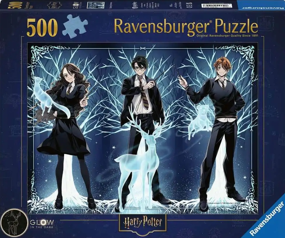 Puzzle luminos Ravensburger din 500 piese - Harry Potter: Expecto Patronum