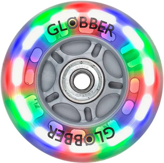 Roată spate iluminată Globber - 80 mm