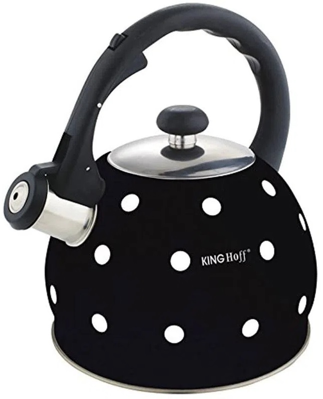Ceainic cu fluier Kinghoff - KH 1048, 2 l, negru