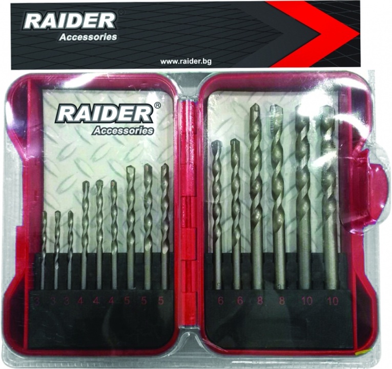 Burghie pentru beton Raider - 15 buc., Ø 3-10 mm