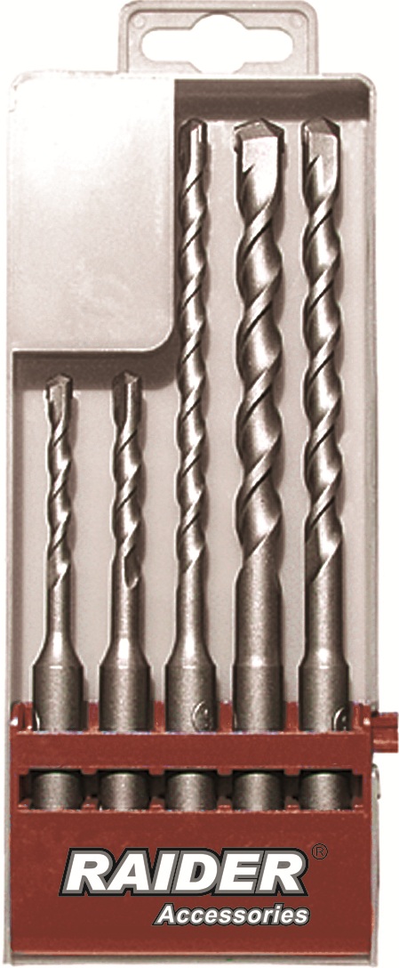 Burghie pentru beton Raider - SDS-plus, 5 buc , Ø 5-10 mm