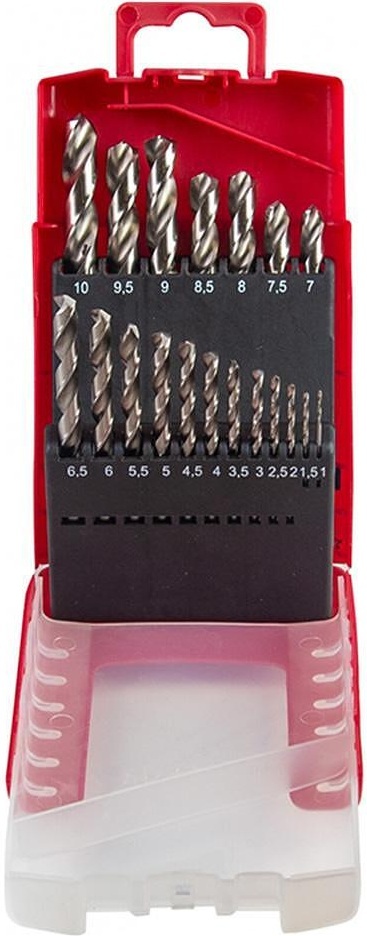 Burghie pentru metal Raider - HSS, 19 buc, Ø 1-10 mm