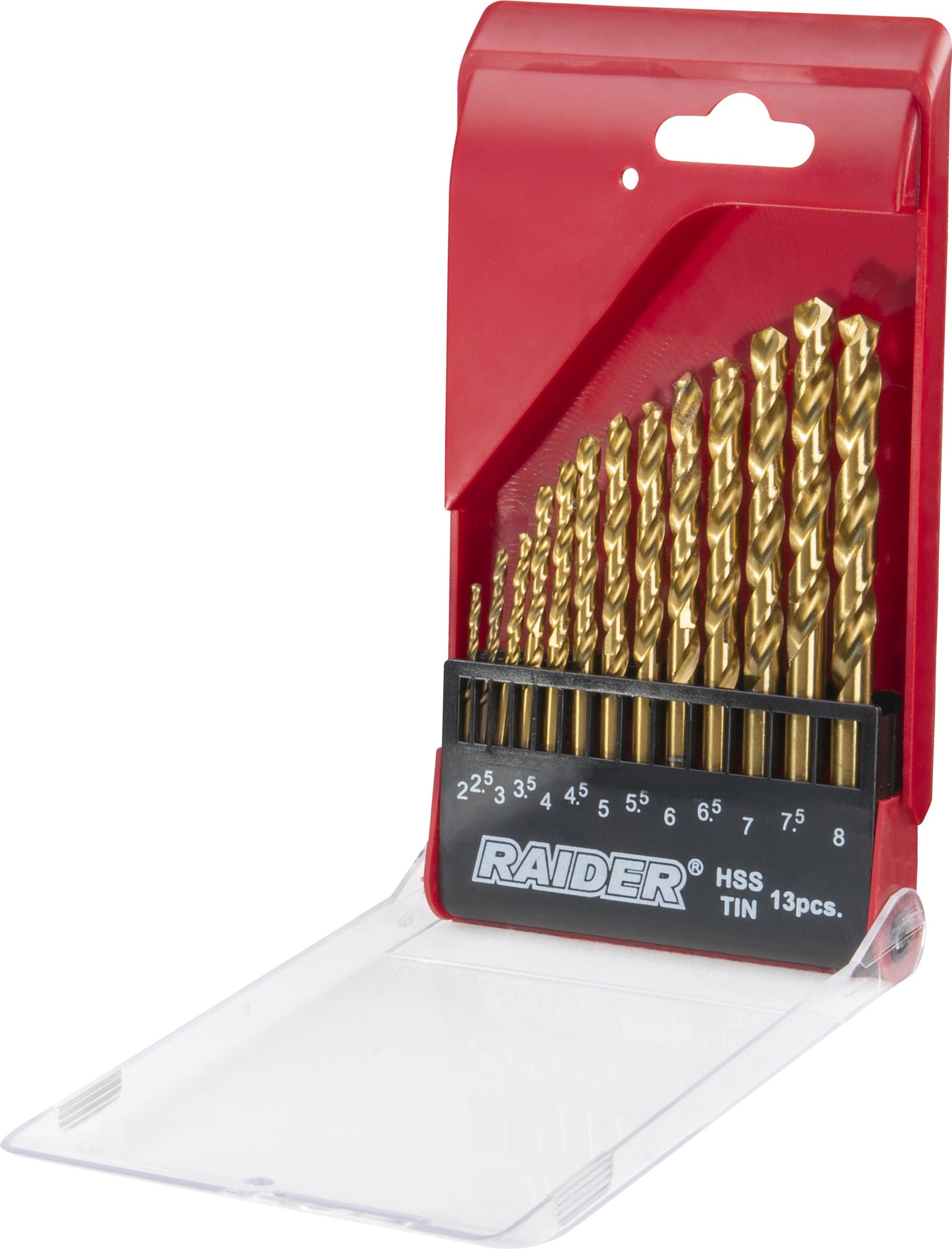 Burghie pentru metal Raider - HSS+TIN, 13 bucØ 2-8 mm