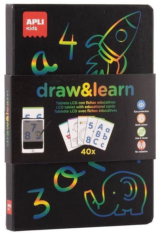 Tabletă de desen Apli Kids - cu 40 de șabloane