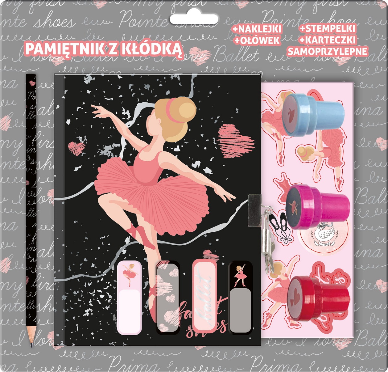 Jurnal secret Derform Ballerina 11 - Cu ștampile și accesorii