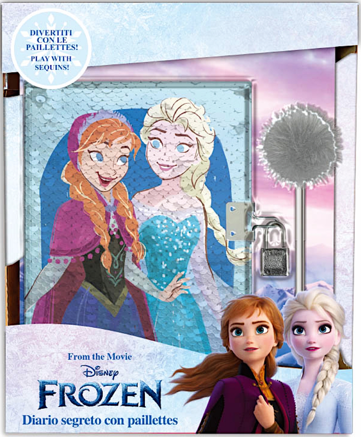 Jurnalul secret Disney - Frozen,  cu paiete și un stilou