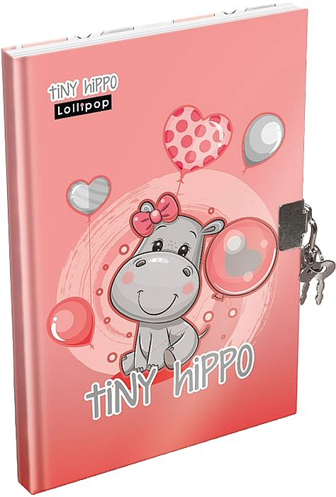 Jurnal secret cu lacăt Lizzy Card Lollipop Thiny Hippo - A5